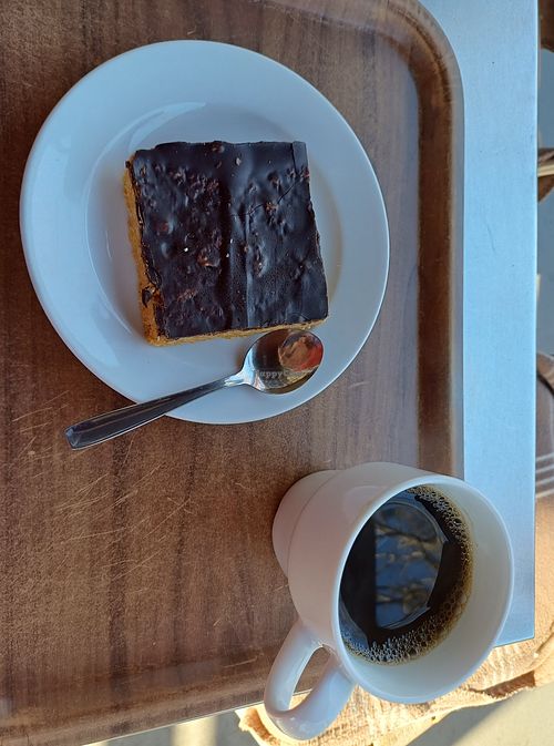 Peanut cake, yummy. 😋 at Cafe Azalea in Gothenburg