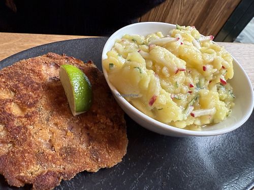 corn schnitzel & potato salad  at HeimWerk - Hackescher Markt in Berlin