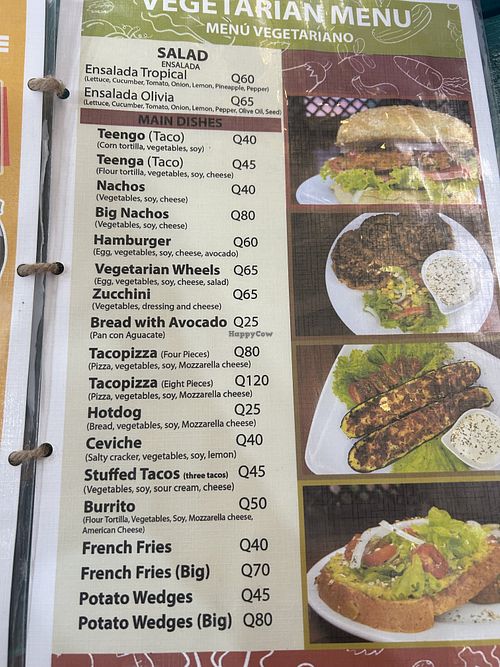 menu   at Teengo's in Flores