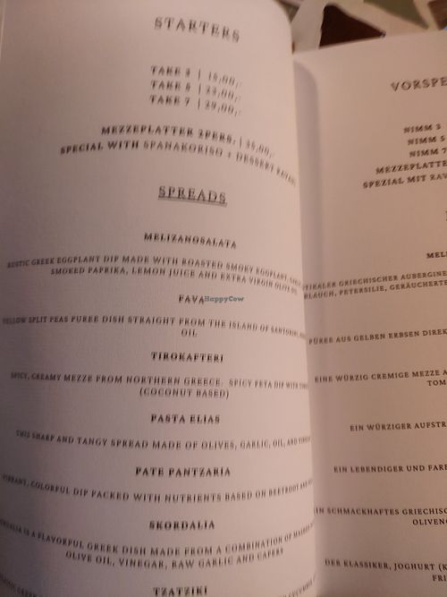 Starter page at The Crazy Little Greek in Berlin