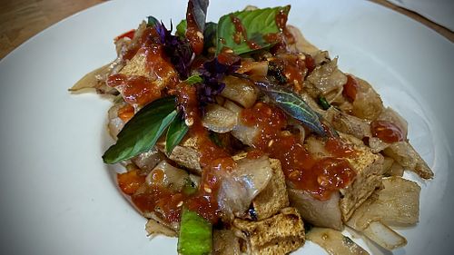 Drunken noodles with tofu  at Summer Canteen in North Hollywood