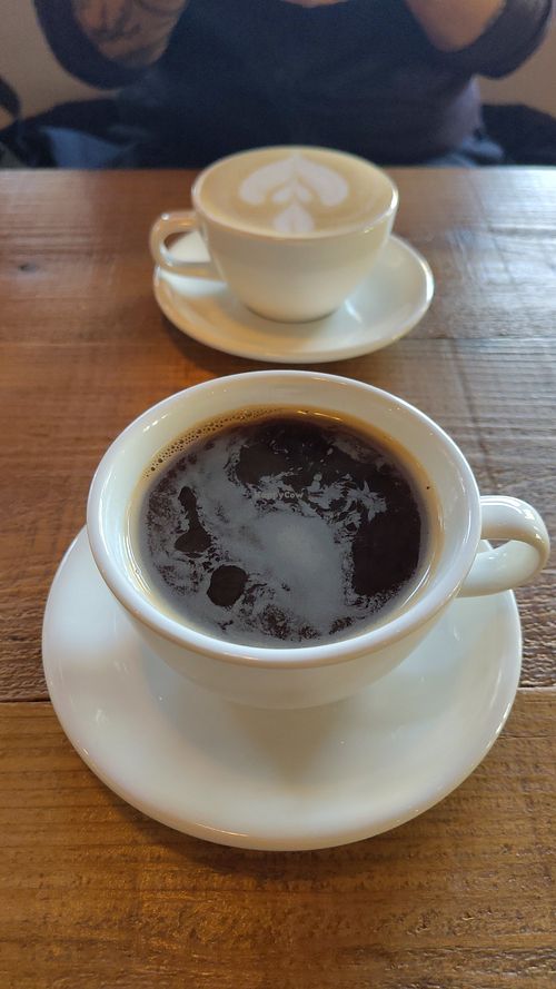 Americano and Oat Latte at Mateno Coffee - マテノコーヒー in Kagoshima