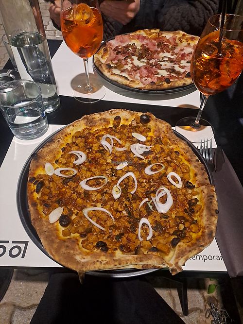 Mapo tofu pizza at Lisa Athens in Athens