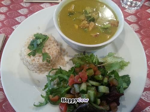 Thai yellow curry with tofu at Moose's Kitchen at Moose's Kitchen in Hastings