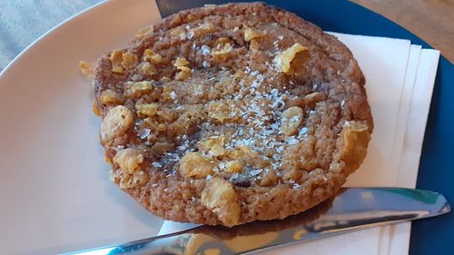 Cornflake chocolate chip cookie at Hustle in Belfast