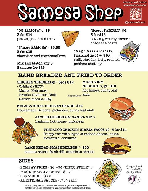 2025 Menu  at Samosa Shop in Denver