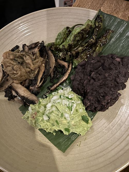 Mushrooms and other stuff for tacos  at Frontera Grill in Chicopee