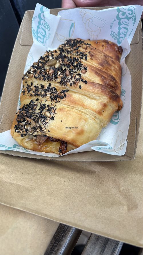 Brekkie croissantt  at Belén Vegan Bakery in Wellington