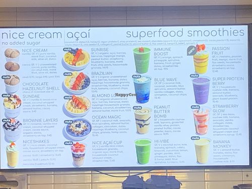 Menu online is correct. V is for vegan    at Aubergine Kitchen in American Fork