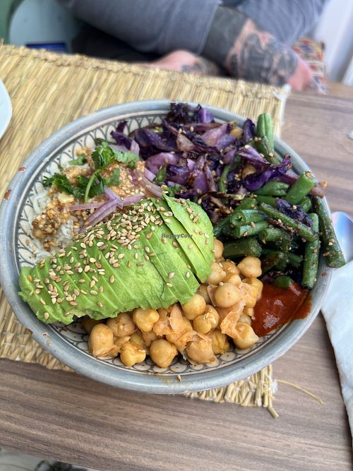 Day special, rice bowl with no egg.   at Le Acai Cafe in Tamraght
