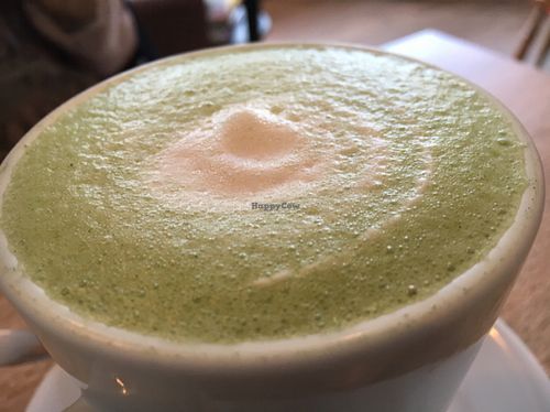 soya matcha latte at The Good Apple Cafe in Sunderland