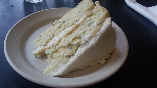 Lime and courgette cake at The Good Apple Cafe in Sunderland