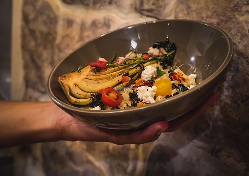 Papas al ajillos con verduras asadas   at Tierra Restaurante  in Sucre