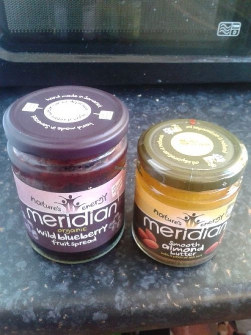 Vegan blackberry jam and almond butter at Holland & Barrett in Newcastle Upon Tyne