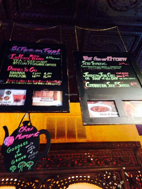 Menu board at SiTea in Washington