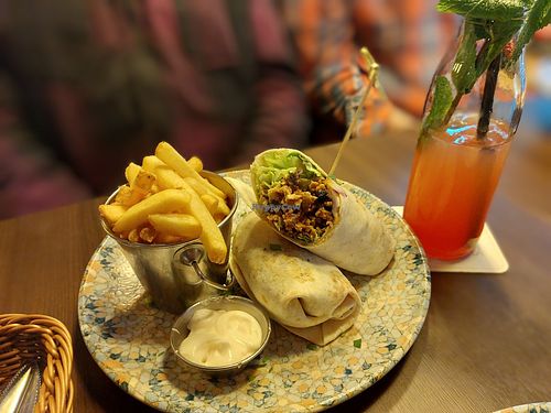 Wrap mit Pommes at TWO SIX NINE in Frankfurt