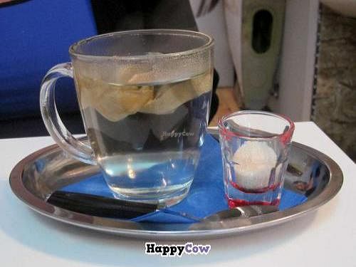 Herbal Tea at Propulsion Vegan Canteen in Montreal