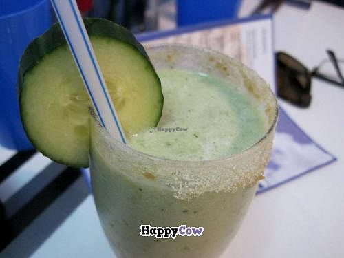 Cucumber Ginger Smoothie at Propulsion Vegan Canteen in Montreal