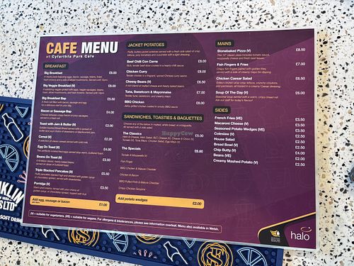 July ‘26 | menu  at Canolfan Visitor Centre and Cafe in Merthyr Tydfil
