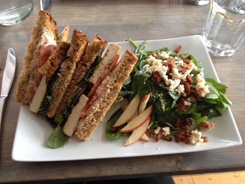 special: smokey tofu sandwich with a spinach salad :) at enVie A Vegan Kitchen in Halifax