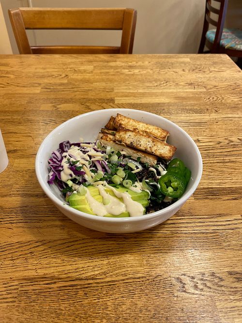  Buddha bowl with tofu  at Gathering Cafe in Summerville