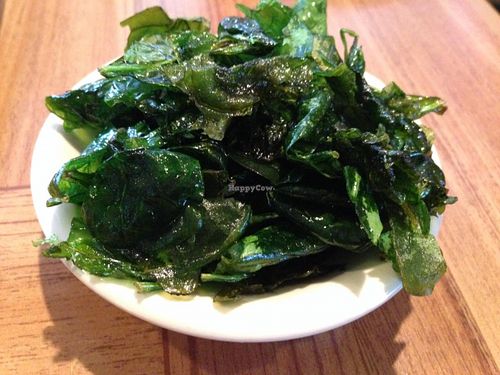 fried spinach at Urban Vegan Cafe in Hilton Head Island