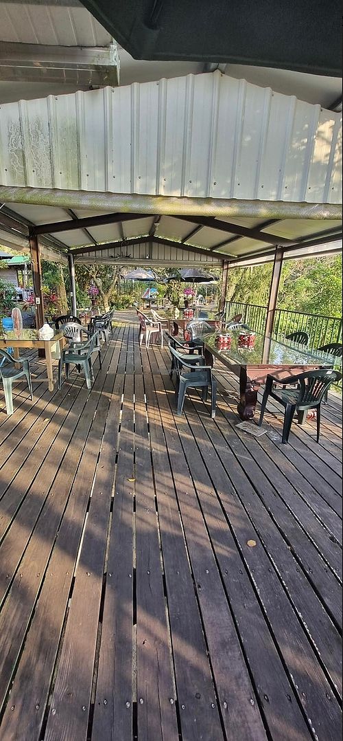 The dining deck. at Shi Fang Yuan Cafe in Tainan