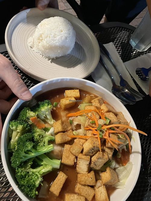 Garlic and black pepper tofu   at Lemongrass Thai Kitchen in Oviedo