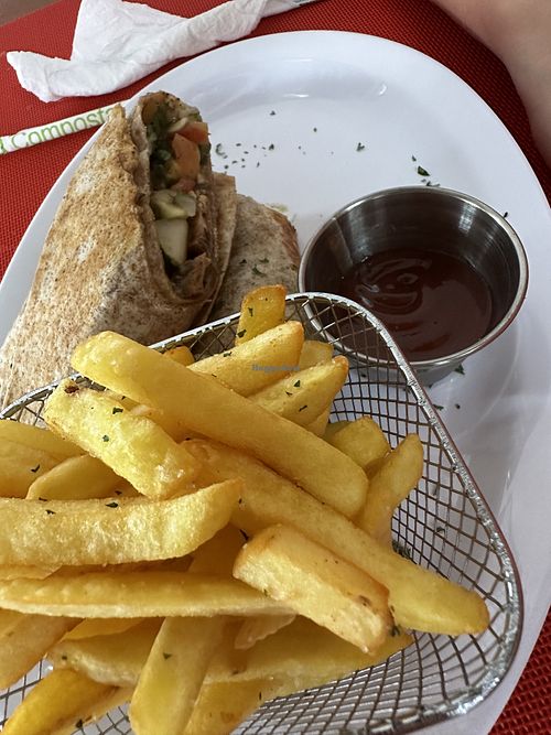 Tofu wrap (spicy)   at Soigné Vegan Garden in St Johns