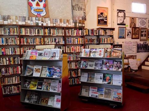 incredible selection of magazines, books, DVDs at Radical Press Coffee Collective in Gainesville
