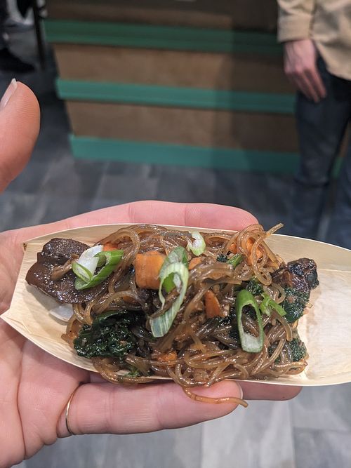 Jerky glass noodles at Omari's Music Bar in Washington