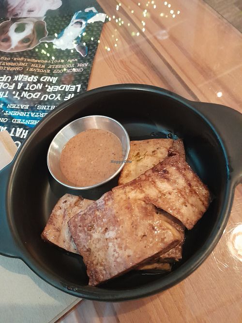 Marinaded tofu at Mad Cucumber in Bournemouth