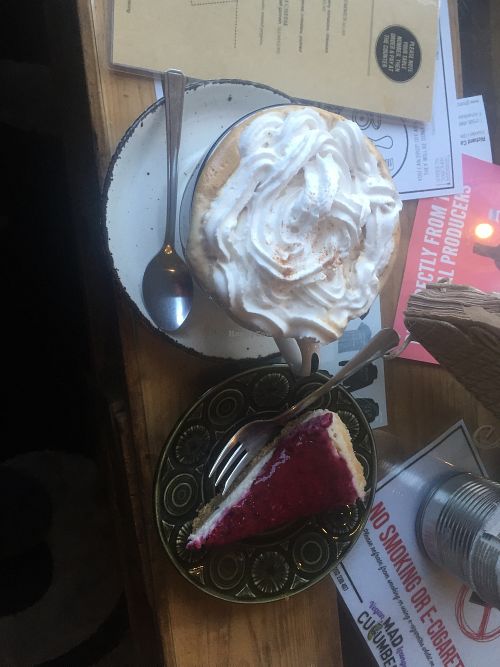 Coffee with squirty cream! at Mad Cucumber in Bournemouth