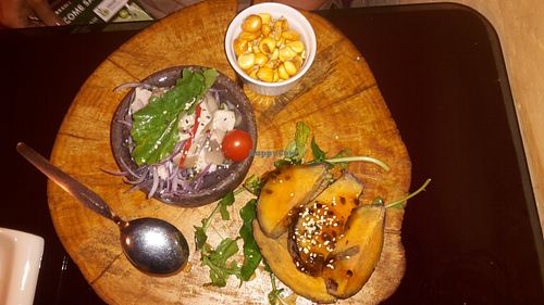 mushroom ceviche at Green Point in Cusco