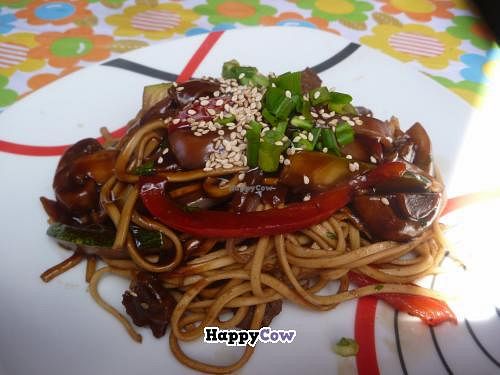 Soba noodles at Green Point in Cusco