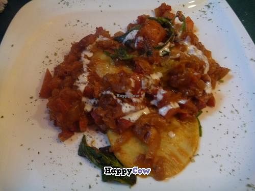 Pumpkin ravioli ... a must try! at Green Point in Cusco