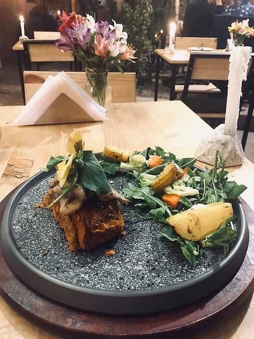 Quinoa pie at Green Point in Cusco