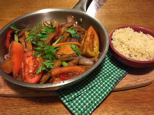 peruvian a la vegan at Green Point in Cusco