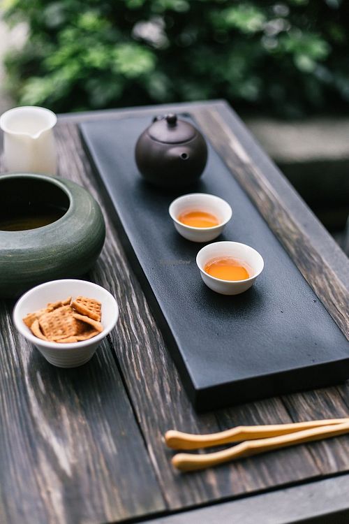 tea set at Wang Tea House in Hualien