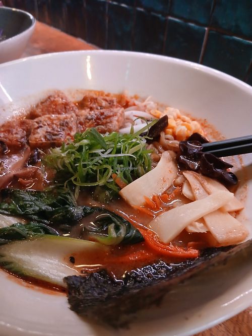 Veggie Ramen at Minari Korean Kitchen in Stellenbosch