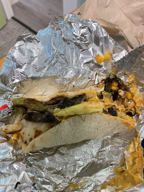 El Diferente with vegan queso added  at Veracruz All Natural - Tarrytown in Austin
