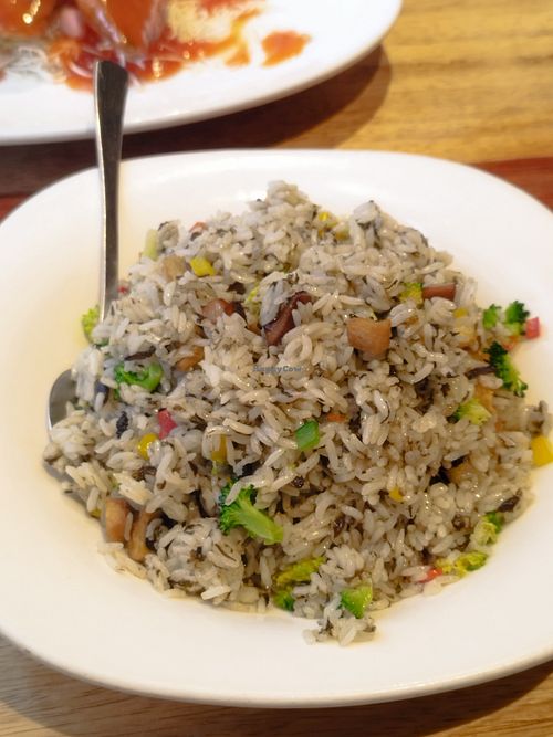 Rice and broccoli at Jujubetree in Shanghai