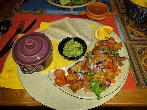 seitan dish, get this at Taco y Tequilla in Faro
