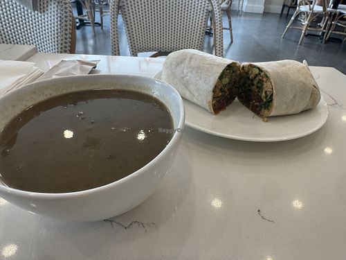 Vegan lentil soupp  at Carrot Express  in Weston