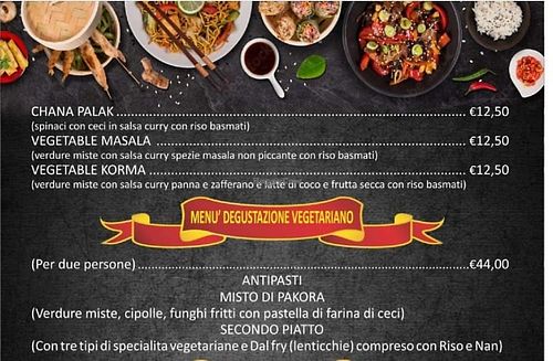 Vegetarian menu II at Pizzeria All'Orsetto in Merano