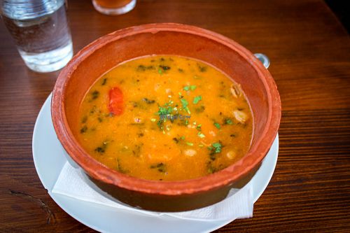 bean soup with nettles at Jelica in Prague