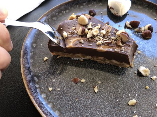 Dessert peanut and chocolate pie   at KOMBU in Almada