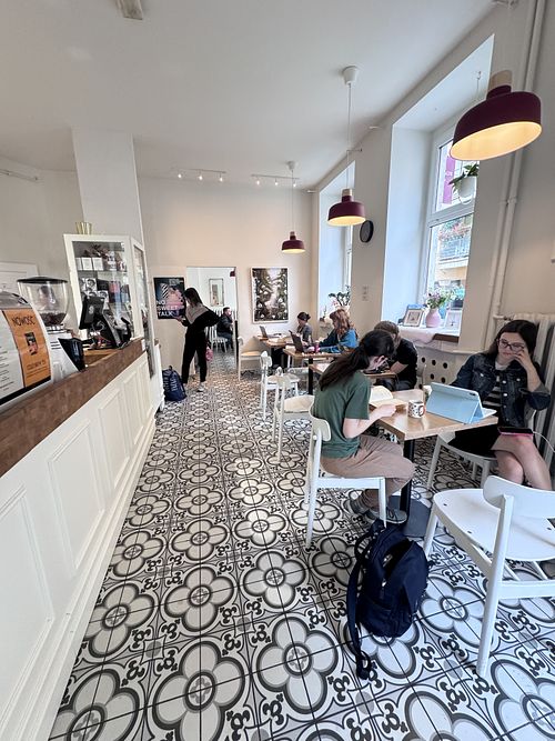 Laptop tables   at Kaffe Bageri Stockholm in Wroclaw