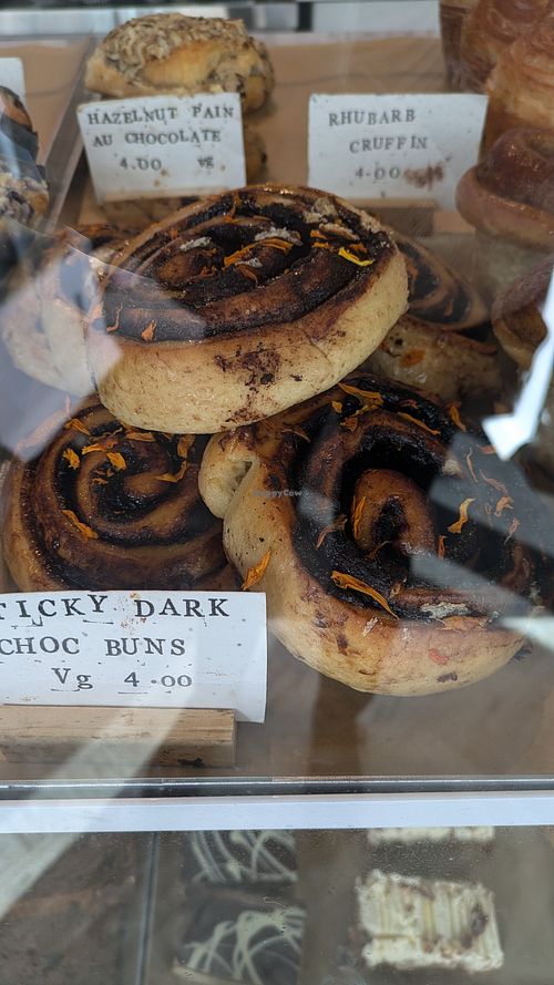 Sticky dark chocolate buns at Yonder   in Keswick