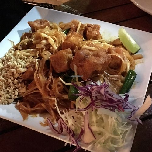 Pad Thai with fried tofu at Zen Bistro in Daytona Beach